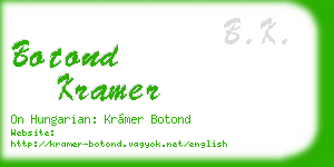 botond kramer business card