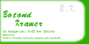 botond kramer business card